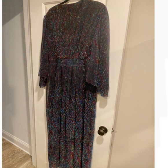 1X 2X A Beautiful Soul Kay wrap sparkle maxi dress - Picture 3 of 9